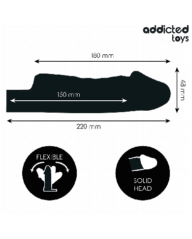 ADDICTED TOYS - EXTENSION DE PÉNIS TRANSPARENTE 27 CM