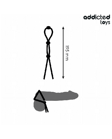 ADDICTED TOYS - CORDE EN SILICONE POUR LE PÉNIS À TRIPLE BOUCLE