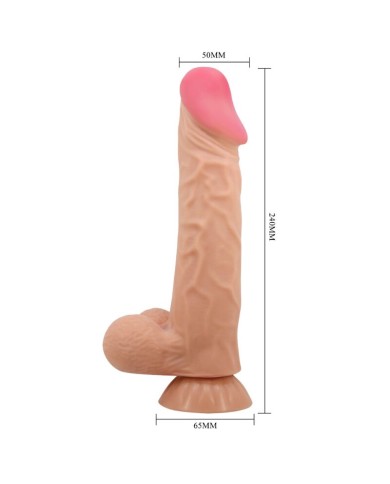 PRETTY LOVE - SÉRIE SLIDING SKIN GODE RÉALISTE AVEC VENTOUSE SLIDING SKIN TÉLÉCOMMANDE FLESH 24 CM