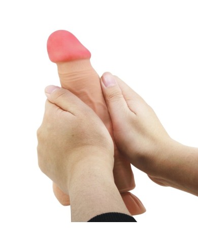 PRETTY LOVE - SÉRIE SLIDING SKIN GODE RÉALISTE AVEC VENTOUSE SLIDING SKIN TÉLÉCOMMANDE FLESH 21,8 CM