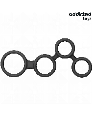 ADDICTED TOYS - ANNEAU PÉNIS AVEC SÉPARATEURS POUR TESTICULES