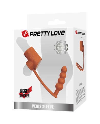 PRETTY LOVE - MANCHON PÉNIS AVEC PLUG ANAL NATUREL