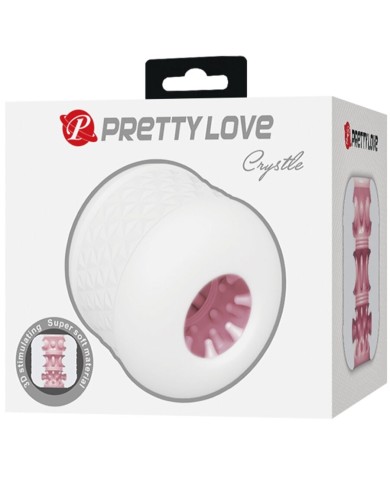PRETTY LOVE - MASTURBATEUR HOMME CRYSTLE BLANC