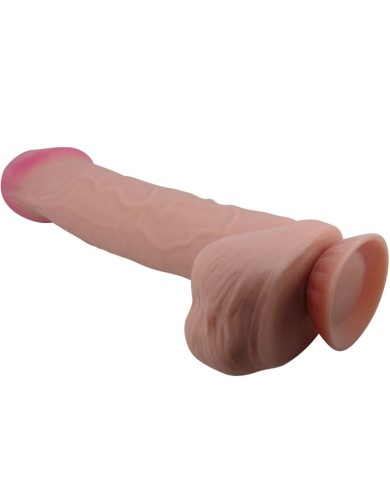 PRETTY LOVE - SÉRIE SLIDING SKIN GODE RÉALISTE AVEC VENTOUSE SLIDING SKIN MARRON 26 CM