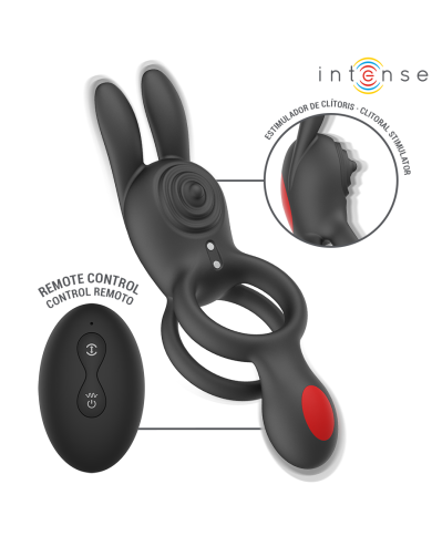 INTENSE - QUINN DOUBLE VIBRATION ANNEAU AVEC TÉLÉCOMMANDE