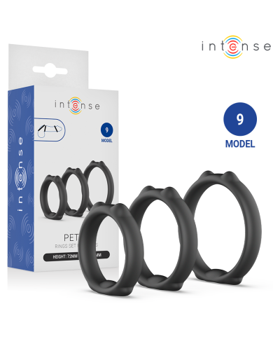 INTENSE - PETER ENSEMBLE DE 3 ANNEAUX PÉNIS MODÈLE 9