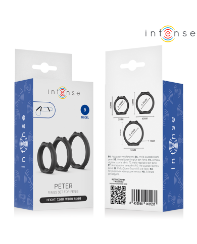 INTENSE - PETER ENSEMBLE DE 3 ANNEAUX PÉNIS MODÈLE 9