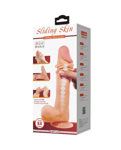 PRETTY LOVE - SÉRIE SLIDING SKIN GODE RÉALISTE AVEC VENTOUSE SLIDING SKIN 24 CM
