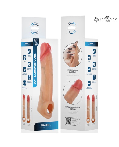 MR INTENSE - SIMON L PROTECTION PÉNALE EN SILICONE 16 CM -Ø- 4,5 CM