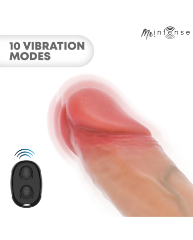 MR INTENSE - ARNOLD L VIBRATEUR MANCHON PÉNIS EN SILICONE AVEC TÉLÉCOMMANDE 16 CM -Ø- 4,5 CM