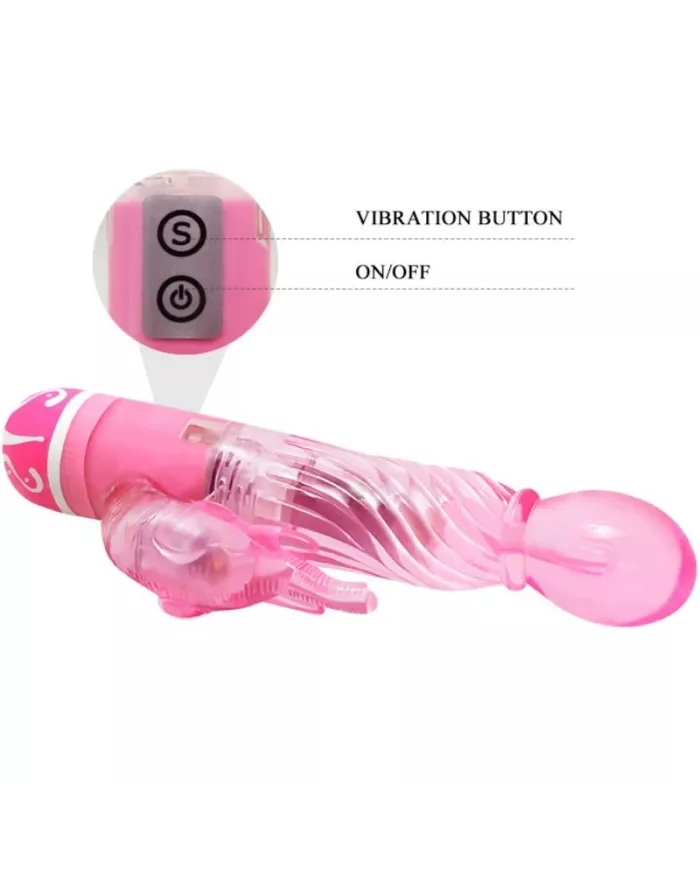 BAILE - VIBRATEUR MULTIVITESSES AVEC STIMULATEUR ROSE BAILE - VIBRATEUR MULTIVITESSES AVEC STIMULATEUR ROSE