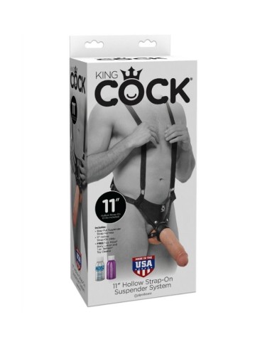 KING COCK - STRAP-ON AVEC GODE CREUX 28 CM ET SANGLES