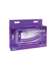 FANTASY C-RINGZ - SILICONE DOUBLE VIBRATOR RABBIT