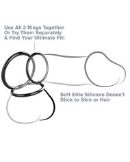 FANTASY C-RINGZ - SILICONE 3 ANNEAUX STAMINA SET