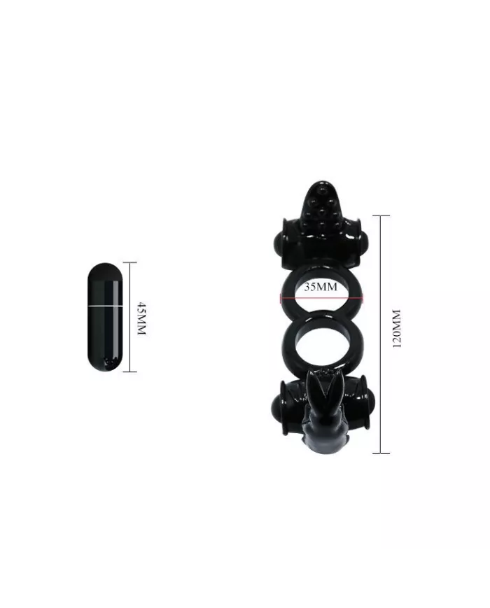 BAILE - SWEET RING DOUBLE ANNEAU AVEC DOUBLE LAPIN BAILE - SWEET RING DOUBLE ANNEAU AVEC DOUBLE LAPIN