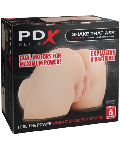 PDX ELITE - SHAKETHAT ASS MASTURBATEUR RÉALISTE VAGIN ET ANUS AVEC VIBRATION
