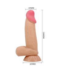 PRETTY LOVE - GODE RÉALISTE SÉRIE SLIDING SKIN AVEC VENTOUSE SLIDING SKIN 19,4 CM