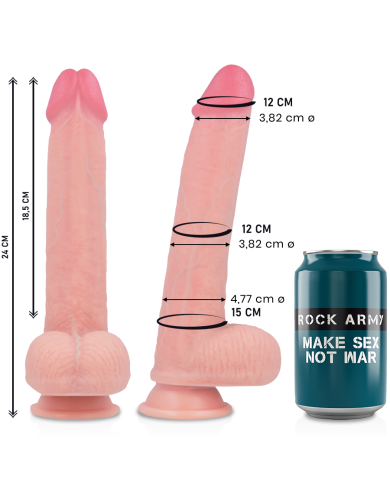 ROCKARMY - LIQUIDE SILICONE PREMIUM KINGCOBRA RÉALISTE 24 CM -O- 4.77 CM