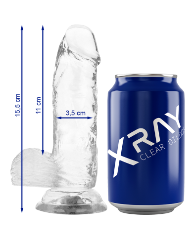 X RAY - BITE TRANSPARENTE AVEC BOULES 15.5 CM -O- 3.5 CM