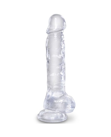 KING COCK - CLEAR PÉNIS RÉALISTE AVEC BOULES 16.5 CM TRANSPARENT