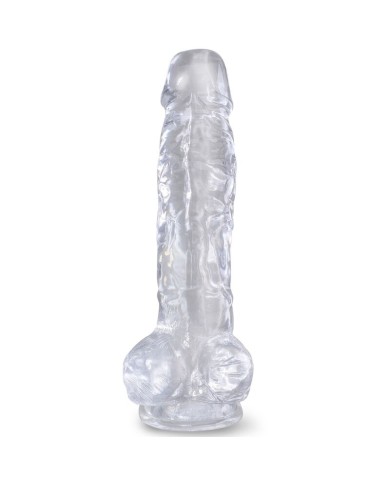 KING COCK - CLEAR PÉNIS RÉALISTE AVEC BOULES 16.5 CM TRANSPARENT
