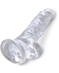 KING COCK - CLEAR PÉNIS RÉALISTE AVEC BOULES 16.5 CM TRANSPARENT