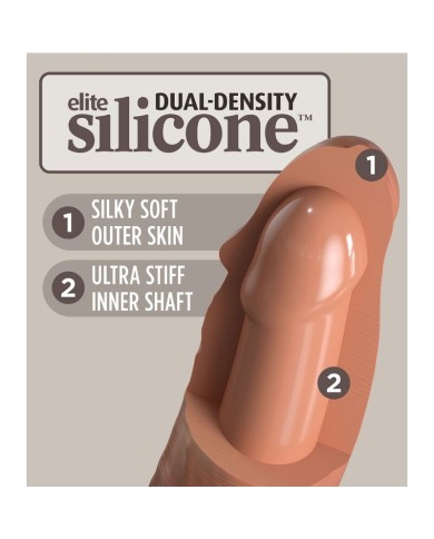 KING COCK - ELITE GODE RÉALISTE EN SILICONE 17.8 CM CARAMEL