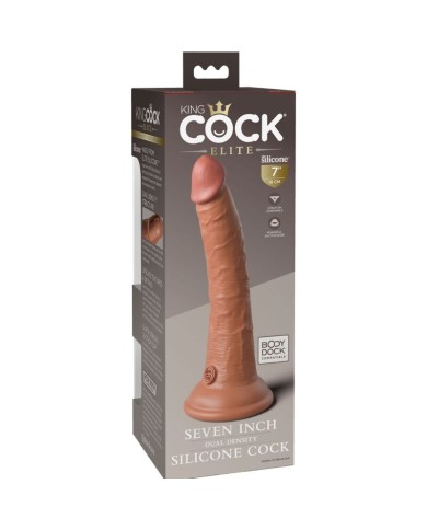 KING COCK - ELITE GODE RÉALISTE EN SILICONE 17.8 CM CARAMEL