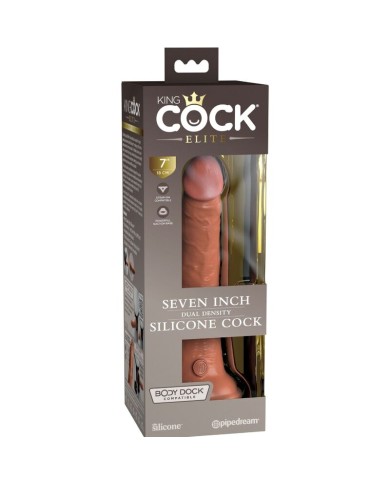 KING COCK - ELITE GODE RÉALISTE EN SILICONE 17.8 CM CARAMEL