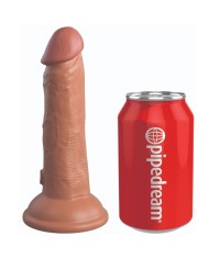 KING COCK - ELITE GODE RÉALISTE VIBRANT & SILICONE 15.2 CM CARAMEL