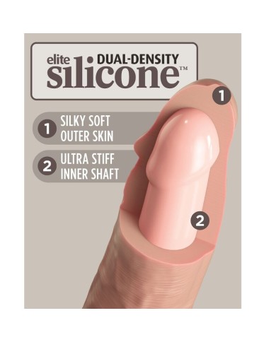 KING COCK - ELITE VIBRATEUR GODE RÉALISTE & TÉLÉCOMMANDE EN SILICONE 23 CM