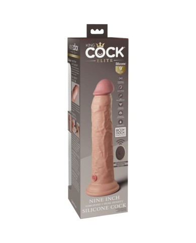 KING COCK - ELITE VIBRATEUR GODE RÉALISTE & TÉLÉCOMMANDE EN SILICONE 23 CM