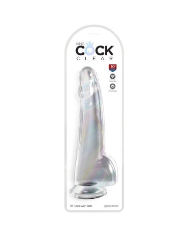 KING COCK - CLEAR GODE TESTICULES 19 CM TRANSPARENT
