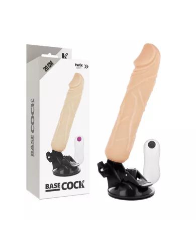 BASECOCK - VIBRATEUR RÉALISTE TÉLÉCOMMANDE NATUREL 20 CM -O- 4 CM BASECOCK - VIBRATEUR RÉALISTE TÉLÉCOMMANDE NATUREL 20 CM -O- 4 CM