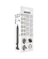 BASECOCK - VIBRATEUR RÉALISTE TÉLÉCOMMANDE NOIR 20 CM -O- 4 CM