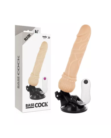 BASECOCK - VIBRATEUR TÉLÉCOMMANDE NATUREL RÉALISTE 19.5 CM -O- 4 CM BASECOCK - VIBRATEUR TÉLÉCOMMANDE NATUREL RÉALISTE 19.5 CM -O- 4 CM