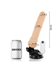 BASECOCK - VIBRATEUR TÉLÉCOMMANDE NATUREL RÉALISTE 19.5 CM -O- 4 CM