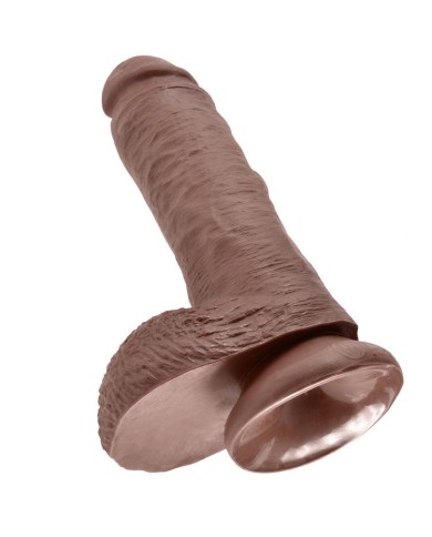 KING COCK - 8" PENE REALÍSTICO MARRÓN 20.3 CM