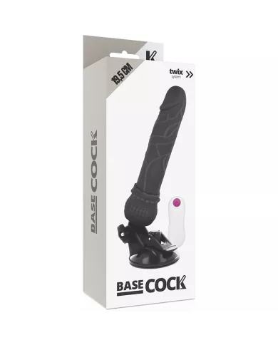 BASECOCK - VIBRATEUR RÉALISTE TÉLÉCOMMANDE NOIR 19.5 CM -O- 4 CM BASECOCK - VIBRATEUR RÉALISTE TÉLÉCOMMANDE NOIR 19.5 CM -O- 4 CM