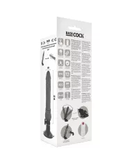 BASECOCK - VIBRATEUR RÉALISTE TÉLÉCOMMANDE NOIR 19.5 CM -O- 4 CM