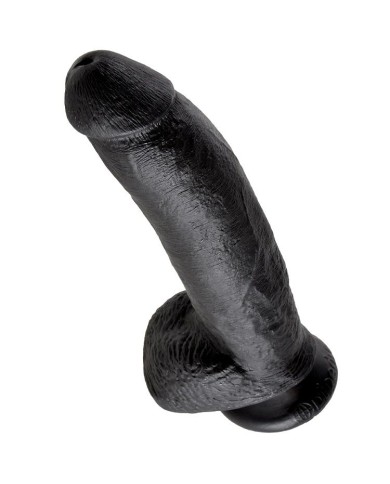 KING COCK - GODE NOIR AVEC BOULES 22.9 CM