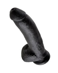 KING COCK - GODE NOIR AVEC BOULES 22.9 CM