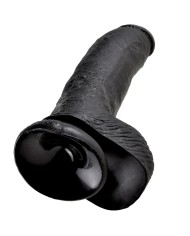 KING COCK - GODE NOIR AVEC BOULES 22.9 CM