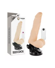 BASECOCK - VIBRATEUR ARTICULABLE TÉLÉCOMMANDE NATUREL 21 CM -O- 5 CM