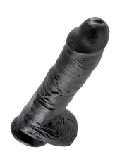KING COCK - GODE NOIR AVEC BOULES 25.4 CM