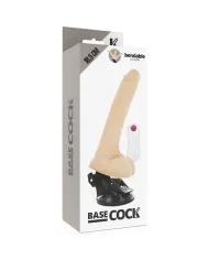 BASECOCK - VIBRATEUR ARTICULABLE TÉLÉCOMMANDE NATUREL 18.5 CM -O- 4 CM