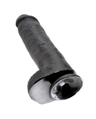 KING COCK - GODE NOIR AVEC BOULES 28 CM