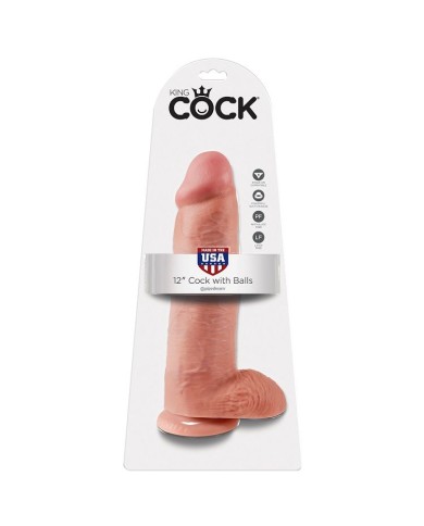 KING COCK - CHAIR DE GODE AVEC BOULES 30.48 CM