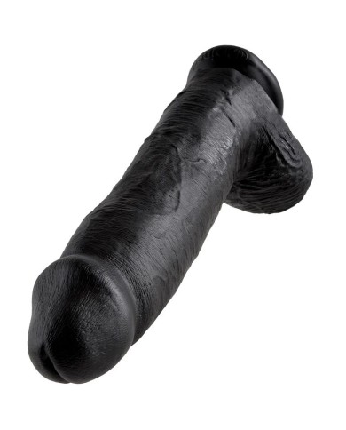 KING COCK - GODE NOIR AVEC BOULES 30.48 CM