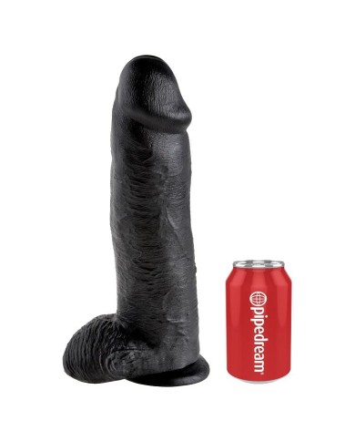 KING COCK - GODE NOIR AVEC BOULES 30.48 CM